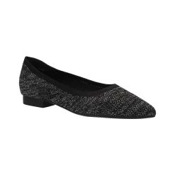 Outlet 😀 Bella-Vita 👩 Womens Bella Vita Mireya Black Metallic Fashion Flats 🌟