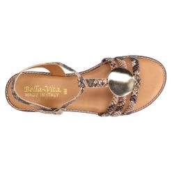 Outlet 🎉 Bella-Vita 👩 Womens Bella Vita Italy Vue-Italy Snake Flat Strappy 🩴 Sandals 💯 -Boots Shop unnamed file 1669