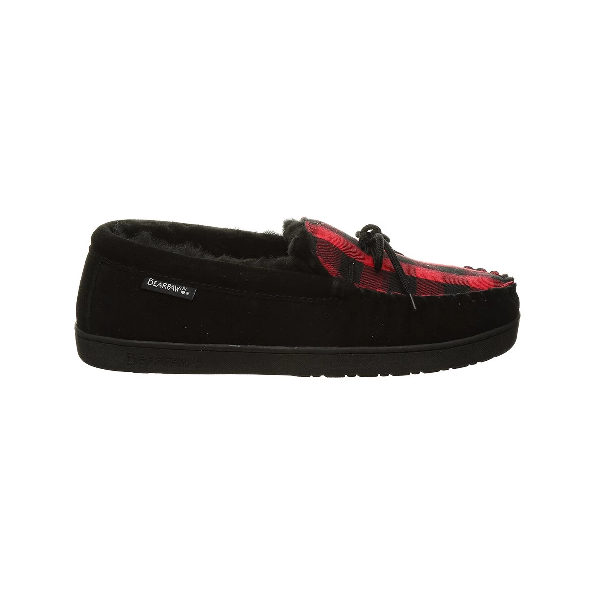 Promo 🤩 Mens BEARPAW® Moc II Black Plaid Slippers 🌟 3 Promo 🤩 Mens BEARPAW® Moc II Black Plaid Slippers 🌟 - Image 2